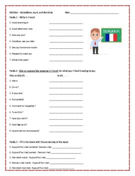 french greetings worksheets teaching resources tpt