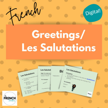 Preview of French Greetings (Les Salutations)
