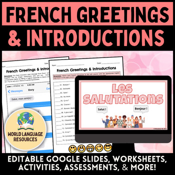Preview of French Greetings and Introductions - Les salutations en français