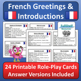 French Greetings and Introductions Role Play Conversations