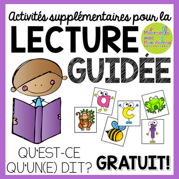 Preview of French Guided Reading Game - QU'EST-CE QU'UN(E)...DIT?