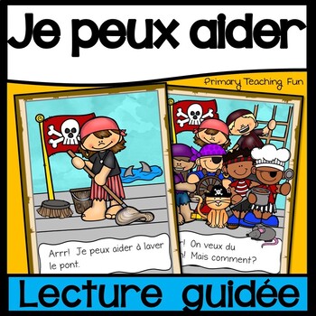 Preview of French Guided Reading with a Pirate Theme, A Fun Emergent Reader for Grade 1