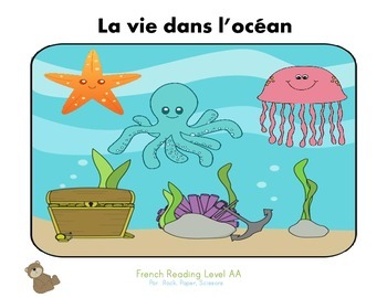 French Guided Reading la vie dans l'ocean by Rock Paper Scissors
