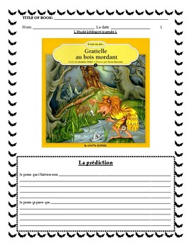 Preview of French HALLOWEEN Literature Circle Activity Booklet EN FRANCAIS