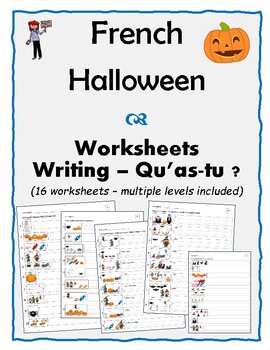 Preview of French - Halloween - 16 Worksheets - "Qu'as-tu ? J'ai..."