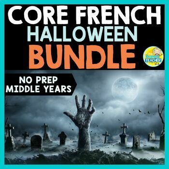 Preview of French Halloween Bundle - Middle Years FSL - l'halloween 