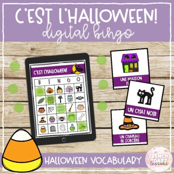 Preview of French Halloween Digital BINGO | L'Halloween