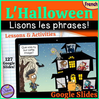 Preview of French Halloween FSL Activities for Google Slides