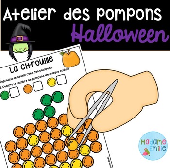 French Halloween Pompons center/ Atelier des pompons (Halloween)