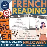 French Halloween Reading fluency passages for beginners Le