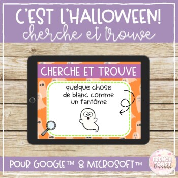 Preview of French Halloween Scavenger Hunt DIGITAL + PRINTABLE | L'Halloween