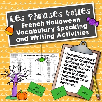 Preview of French Halloween Speaking and Writing Activities