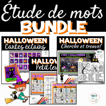 Preview of French Halloween Vocabulary | Étude de Mots Halloween Vocabulaire