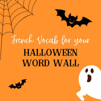 Preview of French Halloween Word Wall