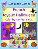 French Halloween color by number cards Joyeux Halloween Co