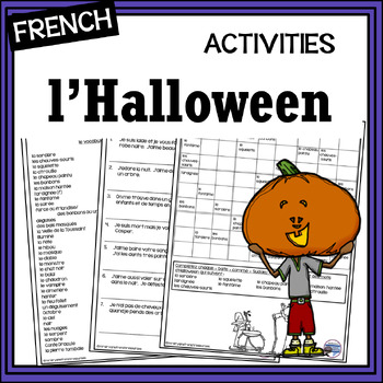 Preview of French Halloween/l'Halloween activities and worksheets