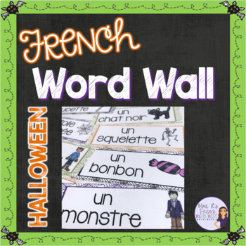 Preview of French Halloween word wall  MUR DE MOTS L'HALLOWEEN