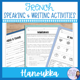 French Hanukkah vocabulary speaking activities and workshe