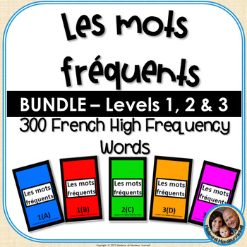 Preview of French High Frequency Words Levels 1, 2 & 3 BUNDLE - Les mots fréquents