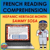 French Hispanic Heritage Month Reading: Sammy Sosa BOOM CARDS