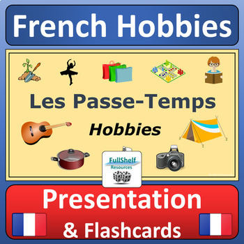 Preview of French Hobbies Les Passe-Temps Presentation Activities & Word Wall in French