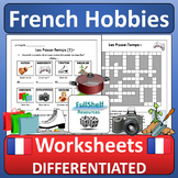 French Hobbies Worksheets and Puzzles Les Passe-Temps Hobb