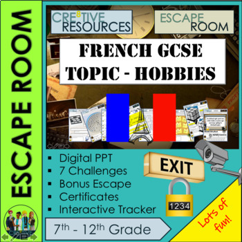 Preview of French Hobbies and Leisure Digital Escape Room