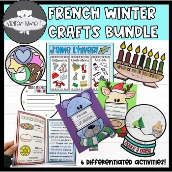 Preview of French Holiday Activities Bundle/ Collection d'Activités d'Hiver (crafts/l'art)