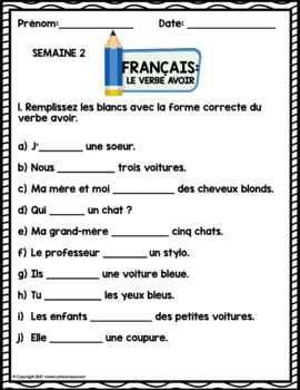 french homework for grade 2
