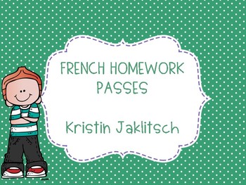 homework pass in french