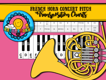 Preview of French Horn to Concert Pitch Transposition Chart