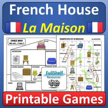 French House La Maison Activities and Games Houses Vocabulary in French