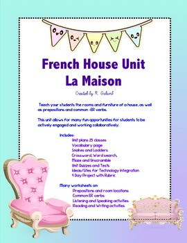 Preview of Maison/ House Complete French Unit