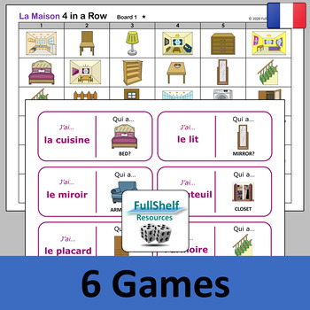 French House Vocabulary La Maison Printable Review Activities and Games