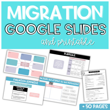 Preview of French Human Migration GOOGLE SLIDES Digital and Printable | Immigration PYP IB