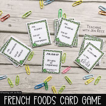 Preview of I Have, Who Has? French Fruits & Vegetables Card Game