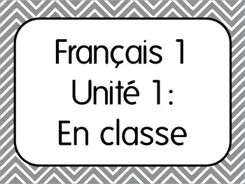 Preview of Basic French I Unit 1 for Beginners with 7 Lesson Plans & Activities + Unit Exam