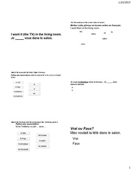 Preview of French II Comprehensible Input Substitute Lesson Plan
