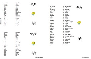 french ir verbs word search puzzle image ids and