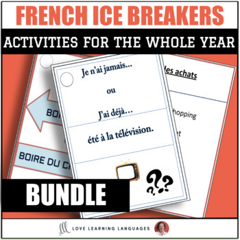 Preview of French Ice Breaker Bundle - Back To School French Speaking Activities