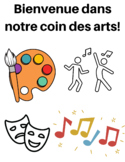 Arts Classroom Decor in French: Growth Mindset Posters and