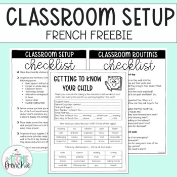 Preview of French Immersion Classroom Setup FREEBIE