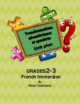 Preview of French Immersion  Geometry unit plan