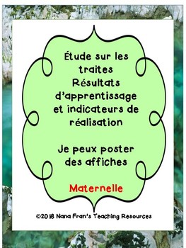 Preview of French Immersion K Treaty Education I Can Statement Posters