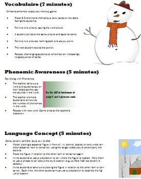 Preview of French Immersion Language Development Christmas Activities