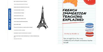 Preview of French Immersion Teaching Explained GUIDEBOOK