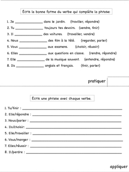 French Imperfect (Regular Verbs) Tab Book by World Language Classroom