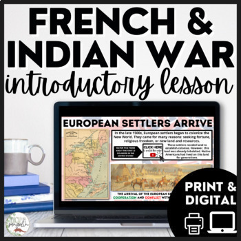 Preview of French & Indian War Lesson Activity - Causes of the American Revolution Passages