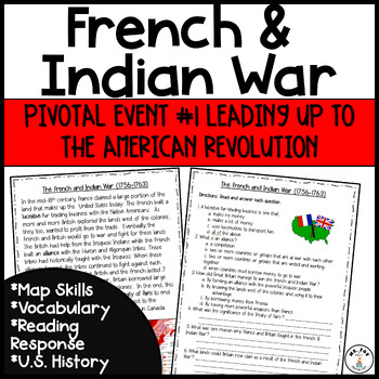 Preview of French & Indian War One-Page U.S. History Reading Comprehension Worksheet