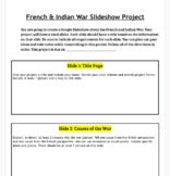 French & Indian War Research Slideshow Project 